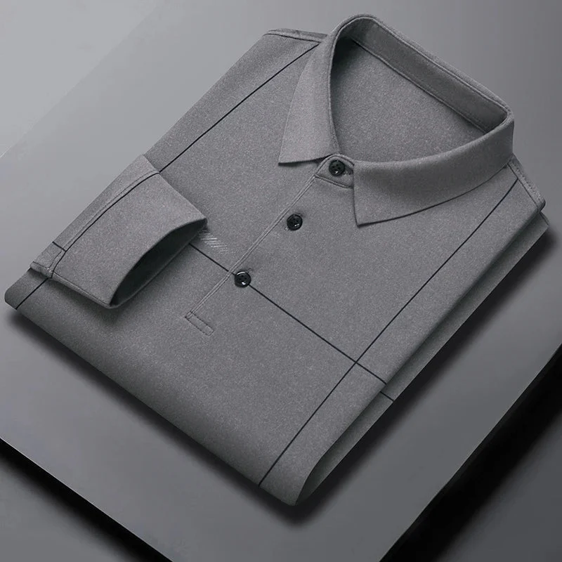 Premium Long-Sleeve Modern Polo Shirt