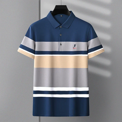 Premium Striped Casual Polo Shirt