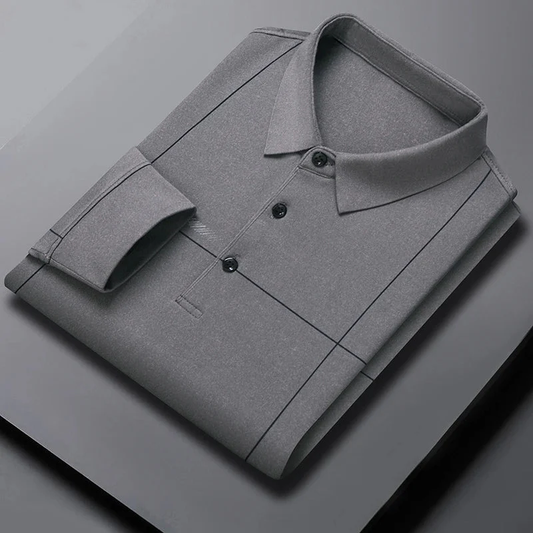 Premium Long-Sleeve Modern Polo Shirt